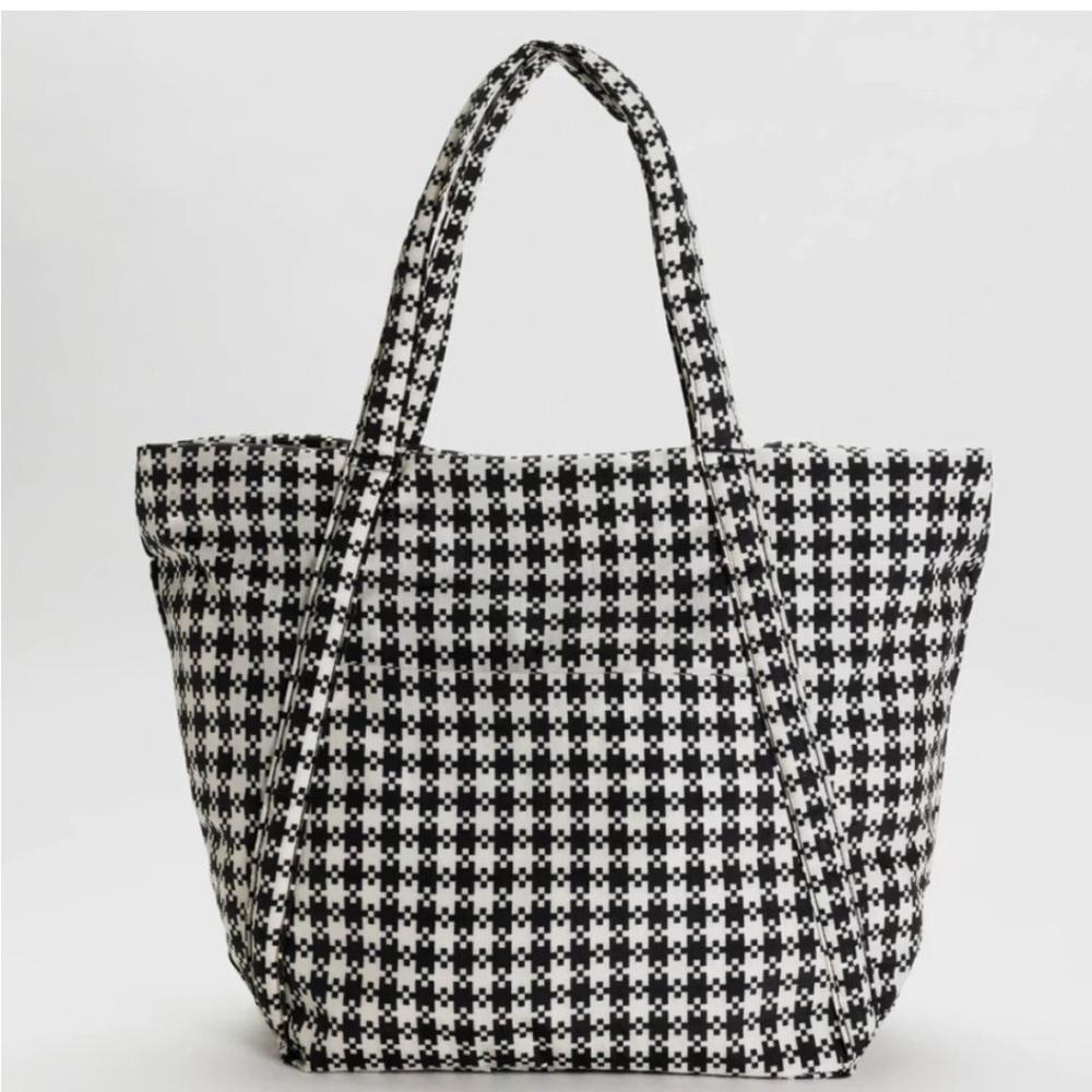 Baggu Cloud Bag Black and White Gingham Tote Bag